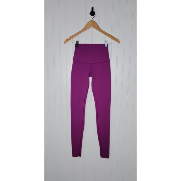 lululemon athletica Pants - Lululemon Wunder Under Leggings High Rise 30" Inseam Women's Size 2 Purple